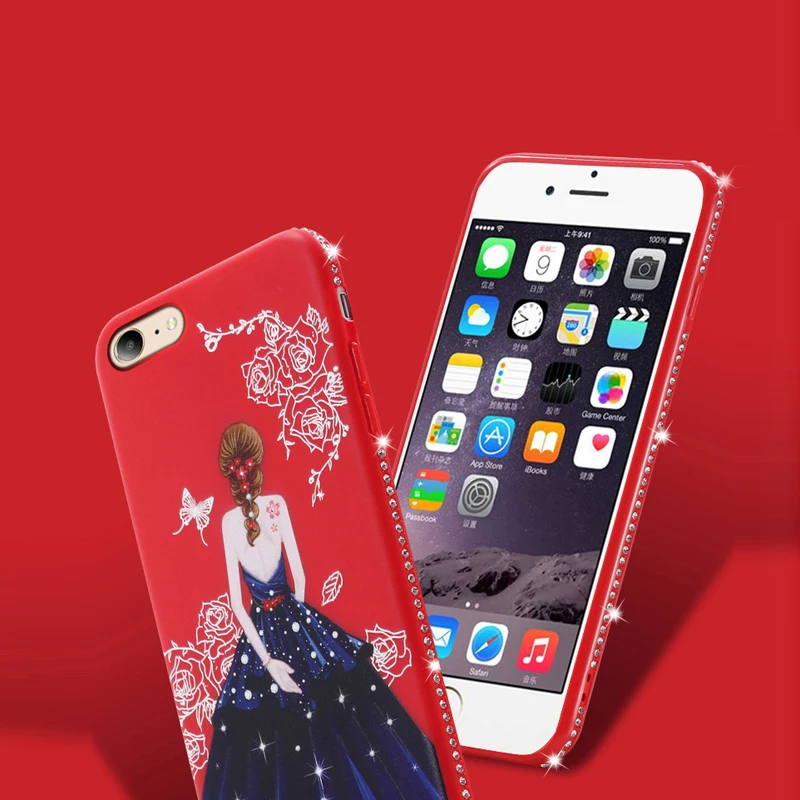 dress girl silicone case iphone 6 s 7 8 plus (7)