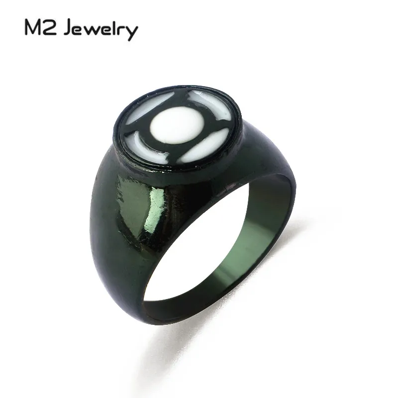 DC Comics кольцо зеленого фонаря для мужчин женщин зеленый фонари Мощность кольцо эмаль ювелирные изделия