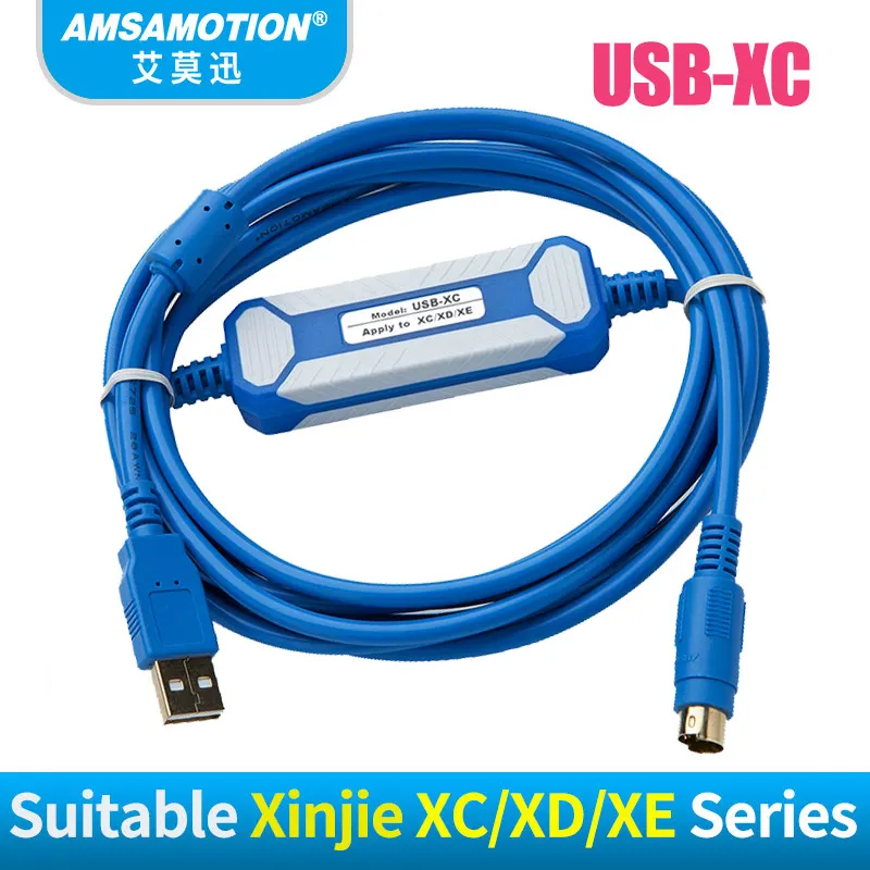 USB-XC USB к RS232 адаптер для XC PLC подходит Xinje XC1 XC2 XC3 XC5 PLC Кабель для программирования - Цвет: Goldplated-Blue