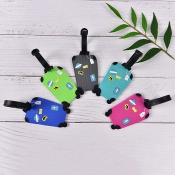 

1PCS Luggage Tags for Travel Candy Color English Letter Luggage Label Strap Suitcase Name ID Address Tags Luggage Tags