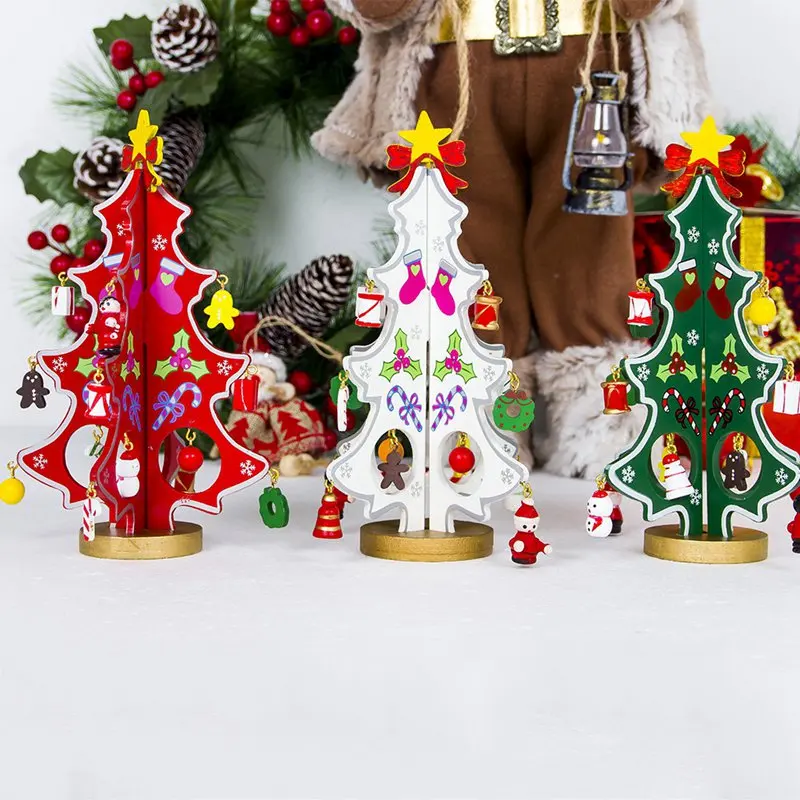 

DIY Christmas Tree Pendant Drop Ornaments for Kids Door Wall Hanging Xmas Decor New Year Gift Outdoor Christmas Decorations