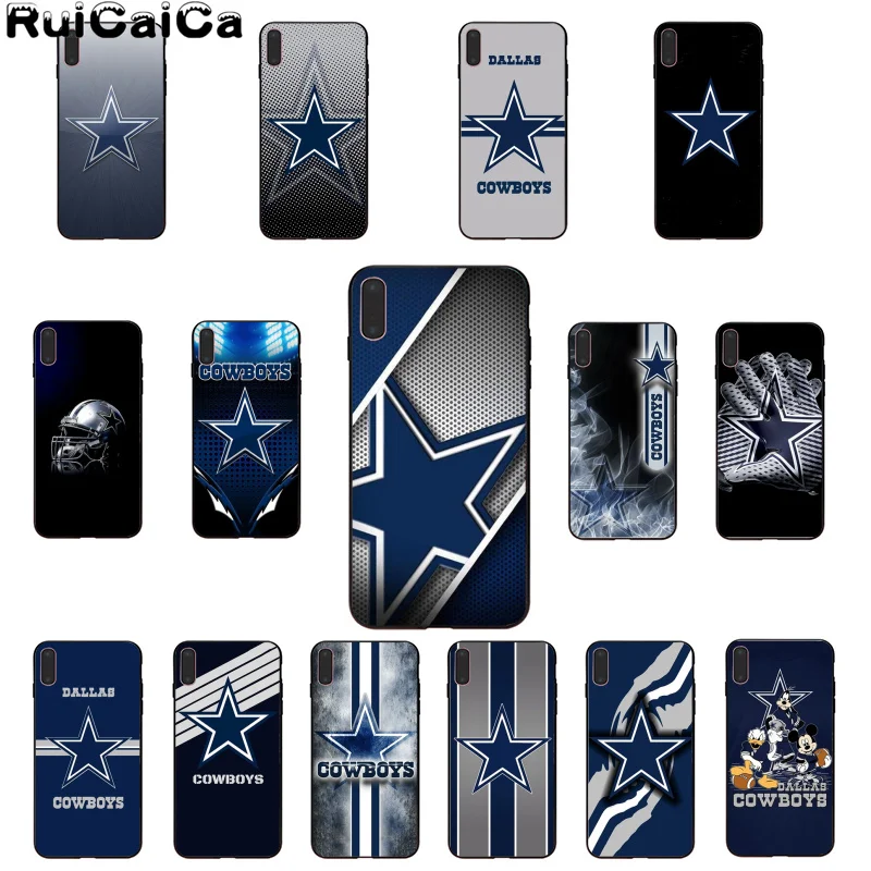 RuiCaiCa dallas cowboys DIY красивые аксессуары для телефонов, чехол для iPhone X XS MAX 6 6S 7 7plus 8 8Plus 5 5S XR