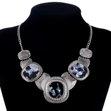 Чокер Ожерелье богемный нагрудник ожерелье посеребренный геометрический бисер Чокер ожерелья бижутерия массивные Ювелирные изделия Подарки