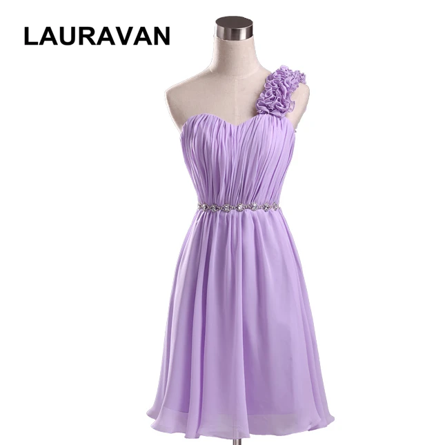 

short one shoulder one shoulder bridesmaid flowered applique braidsmaid lavender dresses big size gown dress for women party