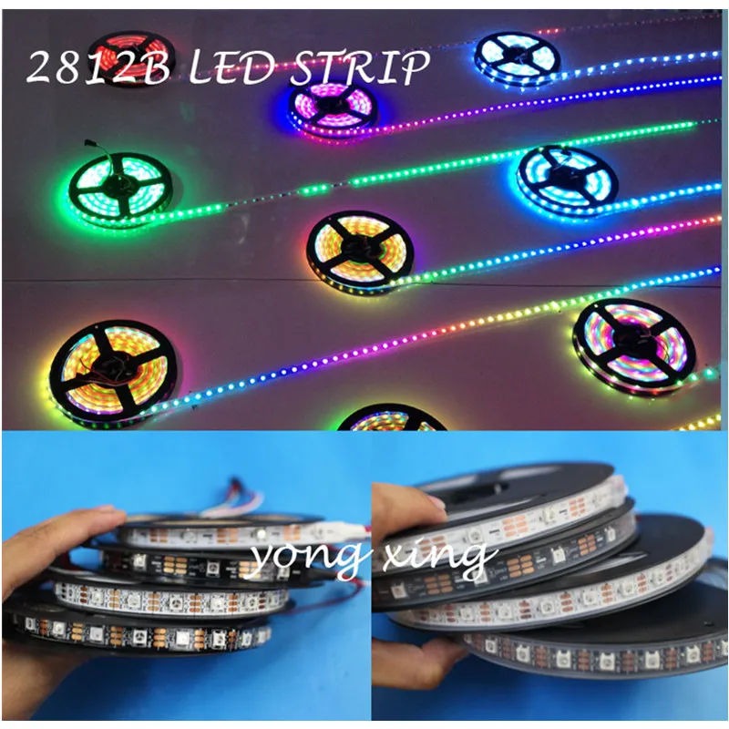 Светодиодная лента WS2812B 5050 RGB 5 м 150 светодиодов 300 30 светодиодов/м индивидуально