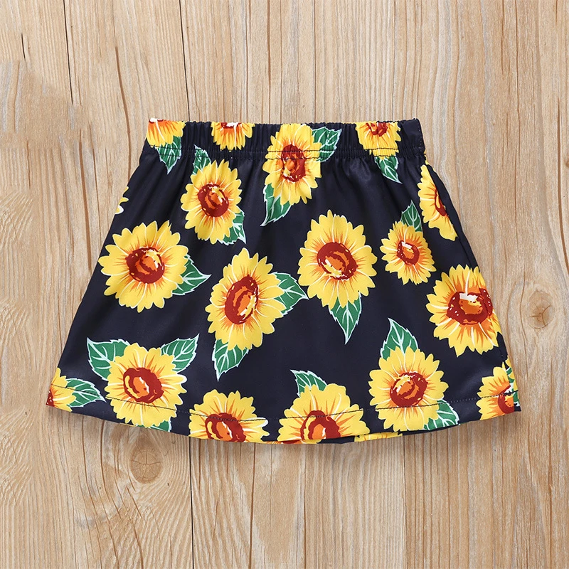 Новое поступление летние юбки-пачки с цветочным принтом для маленьких девочек