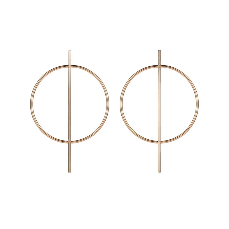 H:HYDE Fashion Earrings Punk Simple Gold color Long Section Tassel Pendant Circle For Ladies Gifts boucle d'oreille|Серьги-гвоздики|