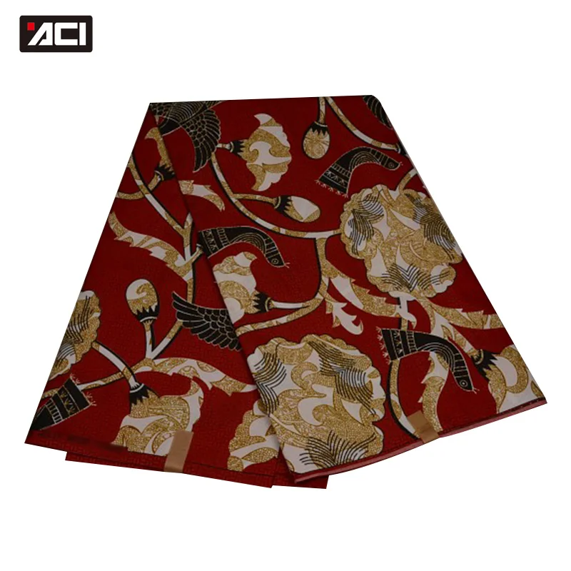 

ACI New Ankara Fabric African Real Wax Print 6 Yards Hollandais Veritable Wax African Fabric Hot Sale 100% Polyester Wax Prints