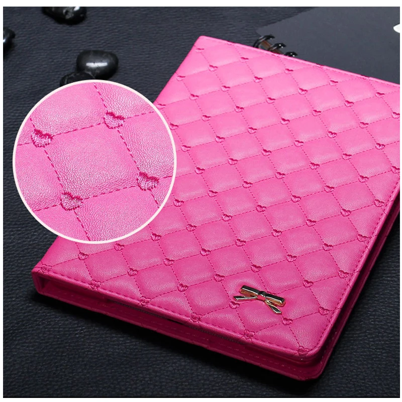 

For 9.7 inch new ipad 2018 Fashion Flip Crown Grid Smart Case Protective mini Multi-angle Stand Case iPad 234/air 2 Cover
