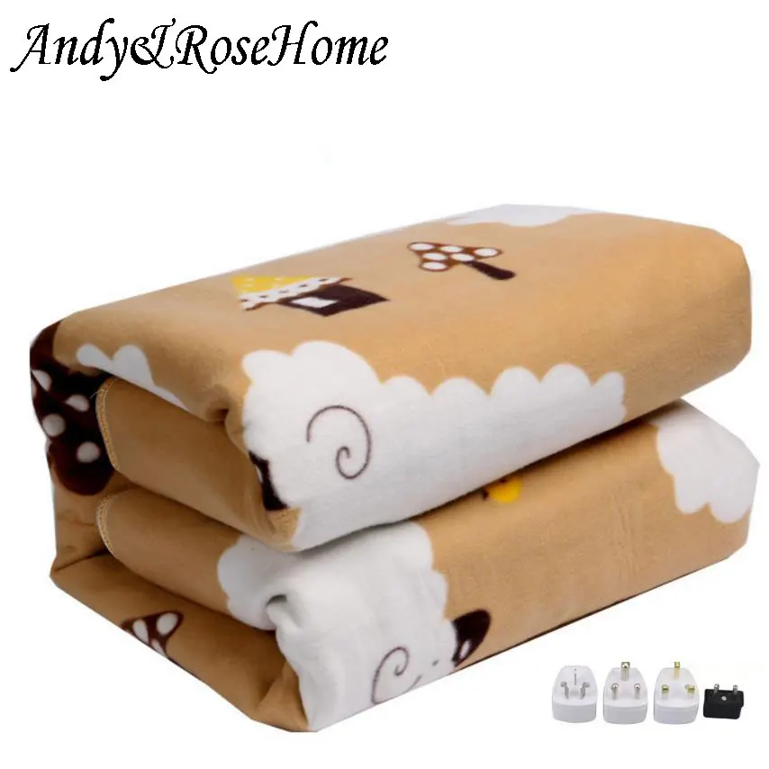Baratos 110 V 220 V seguridad manta eléctrica de felpa cama termostato colchón eléctrico suave calefacción eléctrica manta calentador alfombra