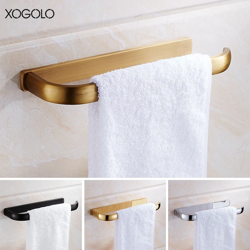 Xogolo Copper Brushed Wall Mounted Single Towel Bar