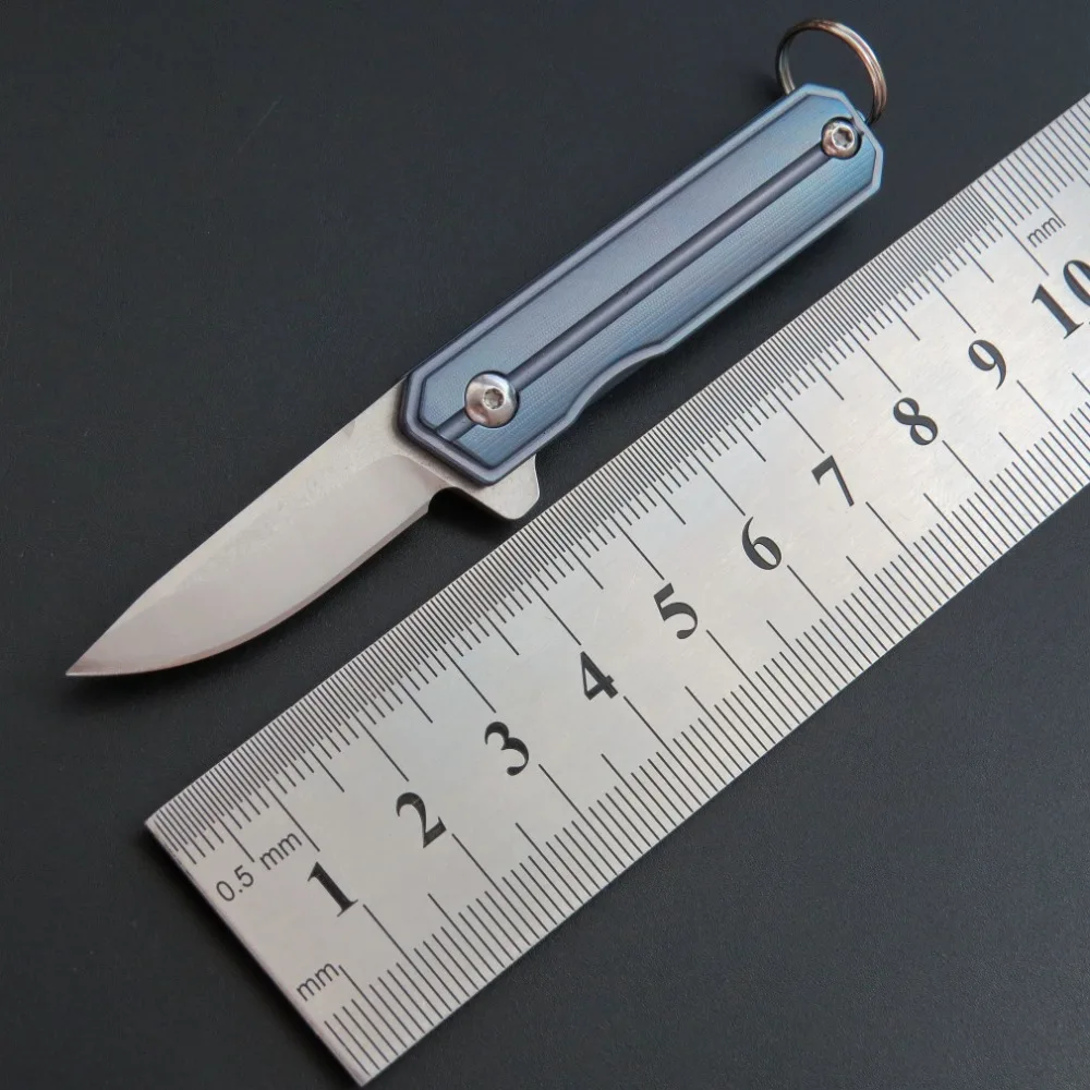 High qualit EF59serge MiniBean Folding Knives Titanium Handle D2 Blade Hunting Knife Outdoor Camping Survival Pocket Tool knife |