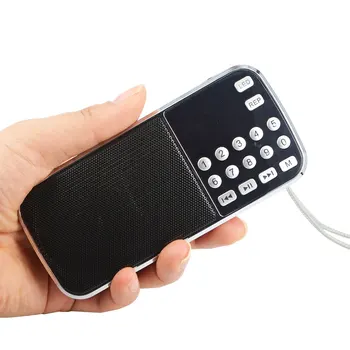 

kebidu Portable L-088 Mini Speaker MP3 Audio Music Player FM Radio Loudspeaker with Flashlight USB AUX TF Slot