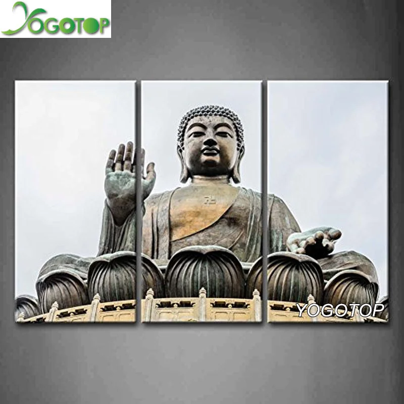 

5D Diy Diamond Painting Cross Stitch 3D Diamond Embroidery Mosaic Full Square Rhinestone Home Decoration Buddha triptych VS417