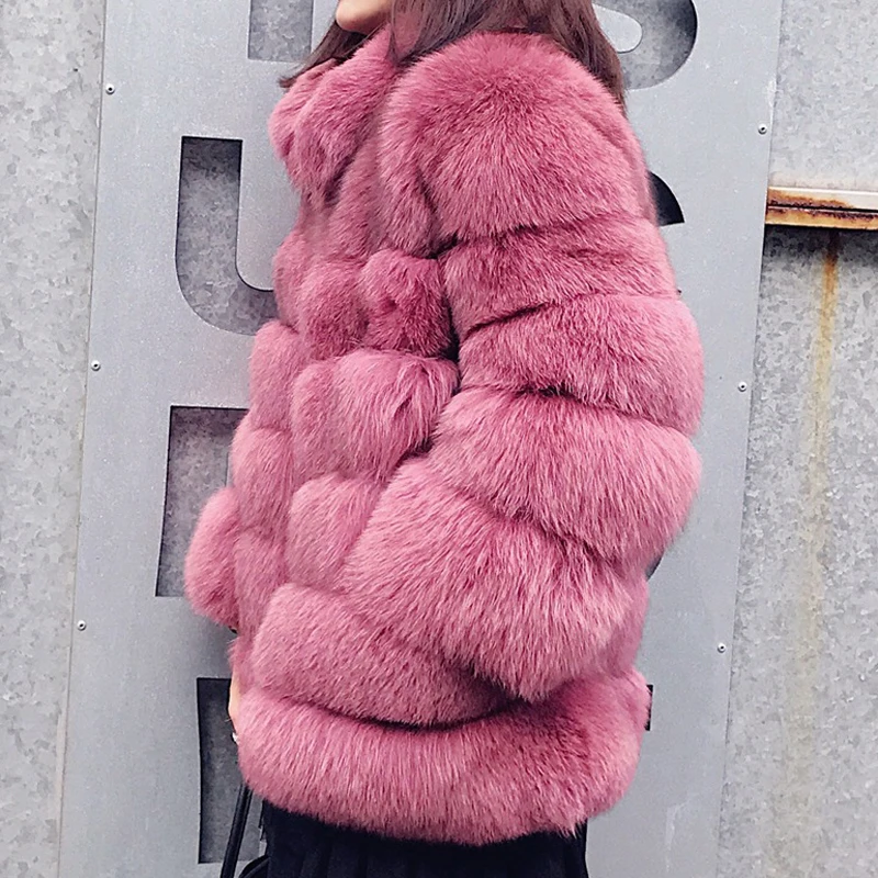Women Winter 2018 Luxury Faux Fur Jackets Coats Shaggy Thicken Warm Outerwear Overcoat Ins Fashion High Street Fake Fox Fur Coat Women Winter 2018 Luxury Faux Fur Jackets Coats Shaggy Thicken Warm Outerwear Overcoat Ins Fashion High Street Fake Fox Fur Coat