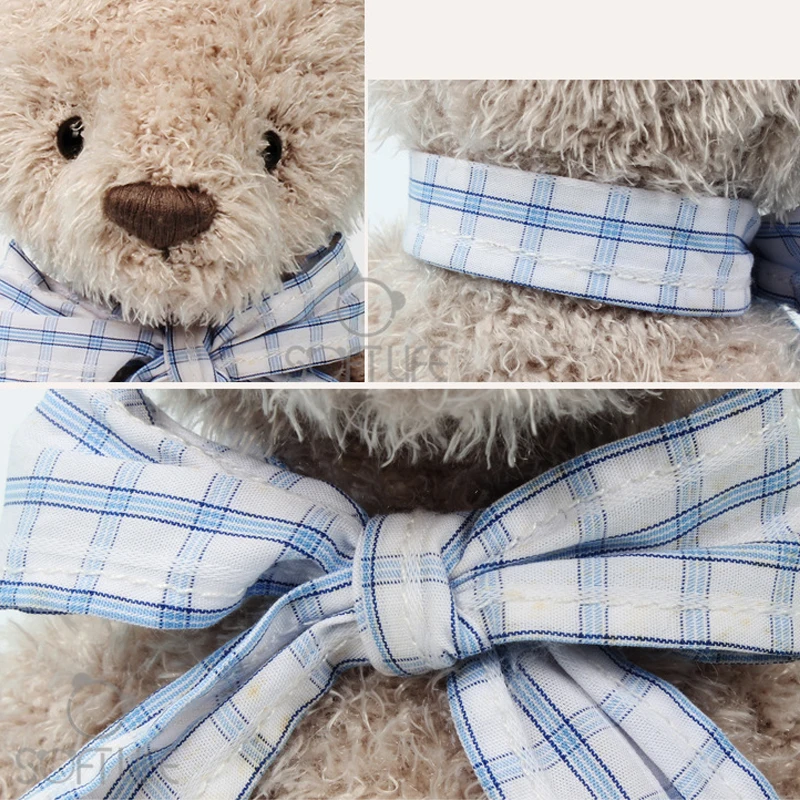 Kawaii Tie Teddy Bear Plush Doll Toys Stuffed Animals Sleep Bear Teddy Bear Soft Toy Sit Hight 25CM For Kids BirthdayXmas Gifts (22)