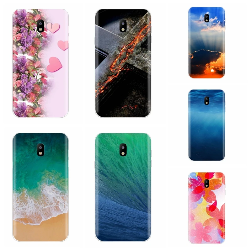 Soft TPU Case For Samsung Galaxy J1 J2 prime J3 J4 J5 J6 J7 2016 2017 2018 Silicon Pattern Cover Funda Flower AE020 |