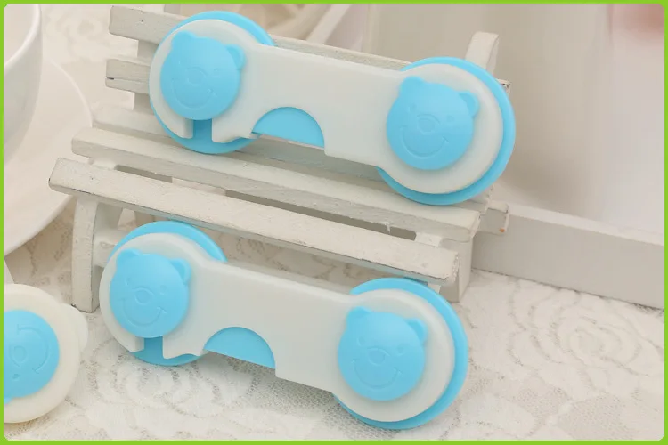 4pcs Baby Drawer Lock Child Safety Lock Refrigerator Window Closet Wardrobe Children Security Protection For Cabinet Toddler - Цвет: 4pcs blue