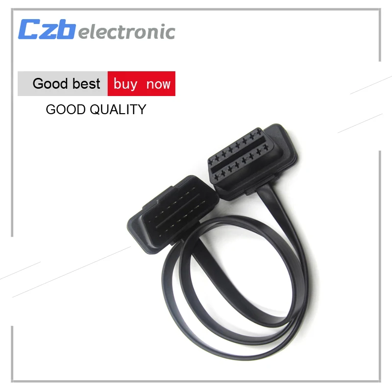 60 см + тонкий как лапша OBD 2 OBDII OBD2 16Pin мужского и женского пола ELM327 диагностический