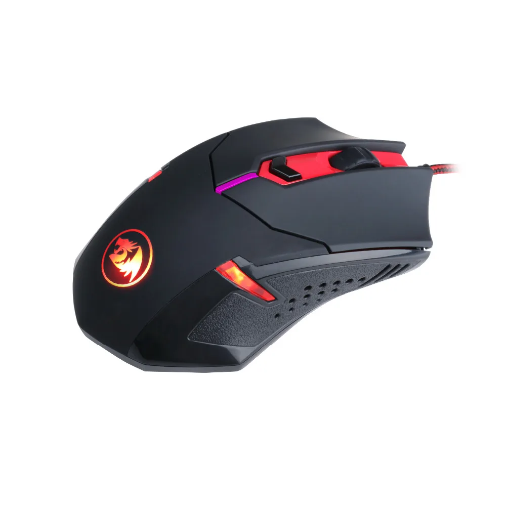 Игровая мышь Redragon M601 с боковыми кнопками, светодиодный, с подсветкой, регулируемые эргономичные геймерские мыши 3200 dpi, 8 встроенных весов