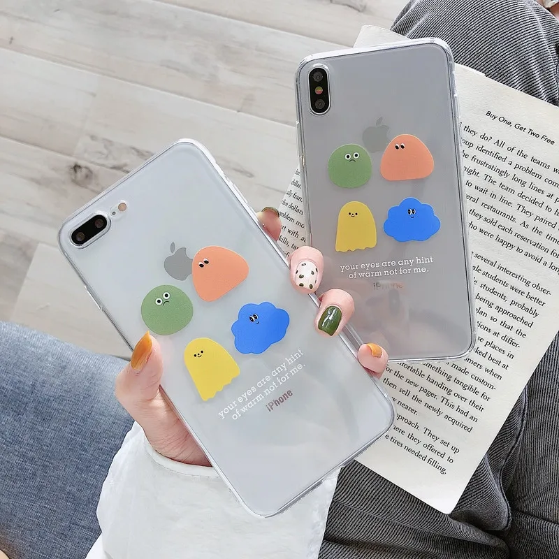

Funny Face Phone Case for Iphone X 7 8 6 6S Plus Xr Xs Max Transparent Soft TPU Back Cover for Iphone 8 7 6 6S Case Coque Fundas