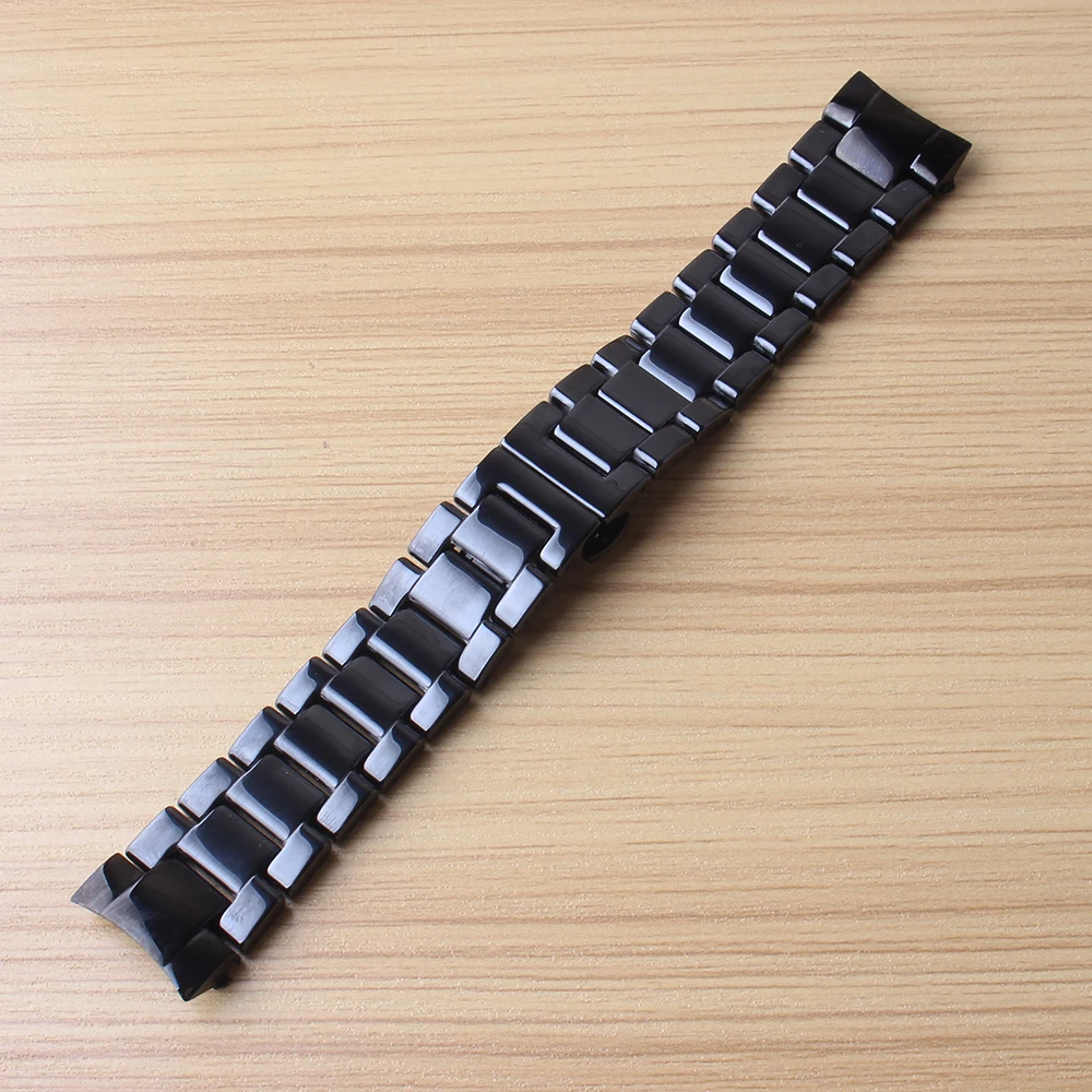 Ремешки для наручных часов керамические черные часы с пряжкой из нержавеющей стали ремешок для samsung gear S3 Frontier ремешок классические умные часы браслет 22 мм