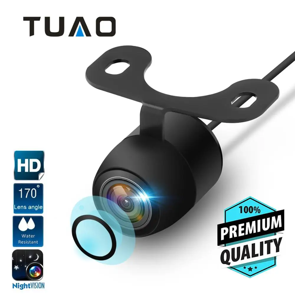 

TUAO HD CCD Night Vision Reverse Camera 145 Angle Car Rear view Camera IP67 DC 12 Vehicle Camera Universal Parking camera