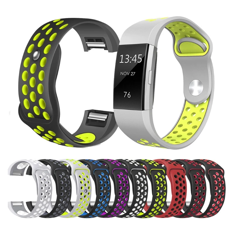 Цветной браслет для Fitbit Charge 2, спортивный силиконовый ремешок на запястье для Fitbit Charge 2, умный Браслет, умные аксессуары