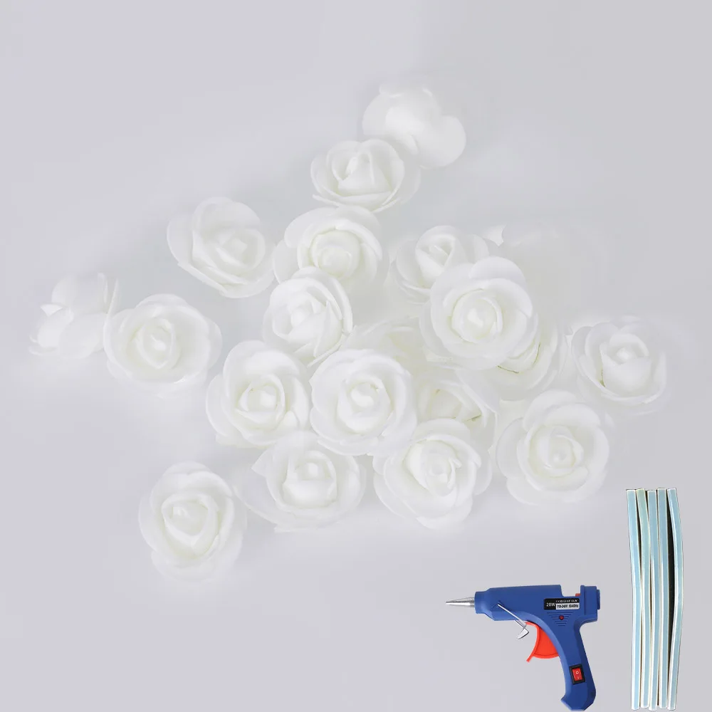 20/35 комплекты cm пена Роза пресс-форма мишки диван из искусственного полиэтиленового цветочного бутона сделай сам цветок Розы Масляной Живописи аксессуары в виде мишки для Свадебная вечеринка на день рождение - Цвет: white