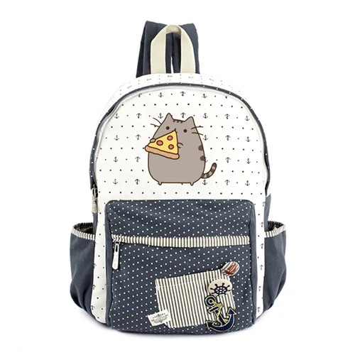 Fat Cat/Neko Atsume рюкзак для девочек-подростков, школьные сумки с кошками на заднем дворе, повседневный рюкзак, Мультяшные школьные рюкзаки - Цвет: 6