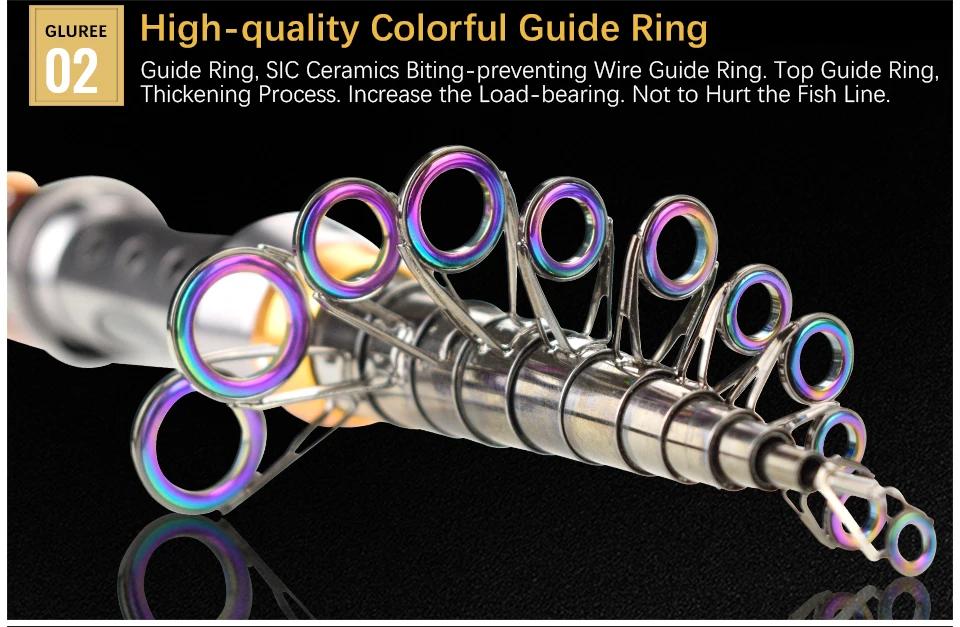 GLUREE 99% Carbon Portable Spinning Telescopic Fishing Rod  Sea Hand Pole Superhard  Fishing Tackle1.8 2.1 2.4 2.7 3.0 3.3 3 (11)