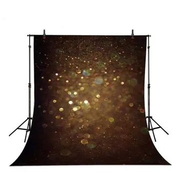 

Golden Sequins Bokeh Shiny Brown Dots backdrops Vinyl cloth High quality Computer printed wall Backgrounds for sale