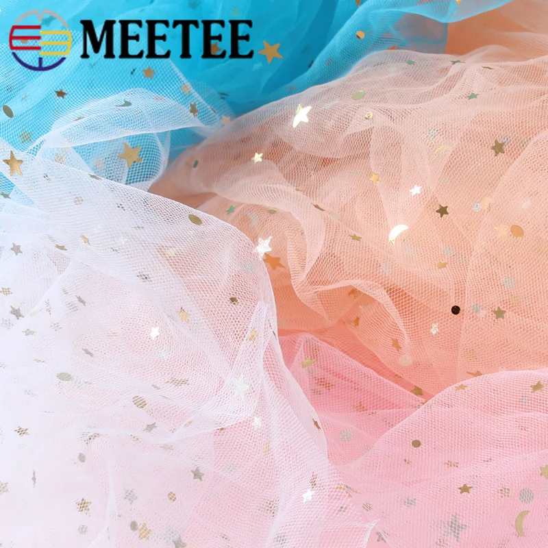 Meetee 3*1 5 метра сетчатая пряжа кружевная ткань шелковая сетка блестящая для юбки