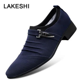 

Men Dress Shoes Man Formal Shoes Classic Business Shoes Oxford Men Casual Canvas Shoes 2019 New British Style Size 38-48
