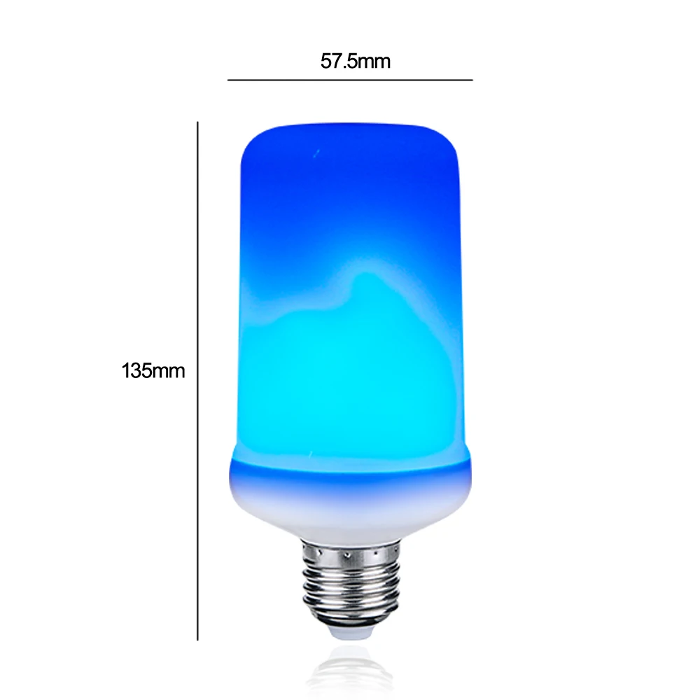 Ампулы светодиодный E27 пламени лампочка 3 режима динамический из ткани, имитирующий огонь эффект лампы 85-265 V E27 светодиодный пламени лампада желтый/синий/красочный - Испускаемый цвет: Blue 4 Modes