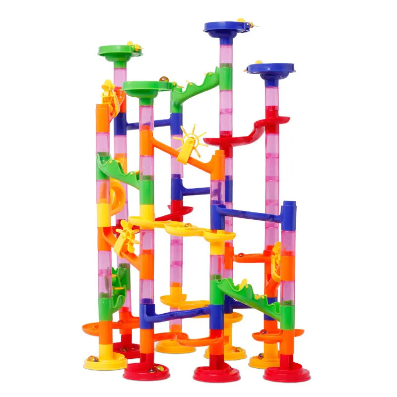 

Run Race Coaster Set Railway Toys Track Ball Building Blocks Coaster Maze For Kids BM88