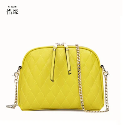 

XIYUAN BRAND Chains cowskin Leather cross body messenger Honeydew Bags Ladies Shoulder Bags Female Retro Vintage crossbody bag