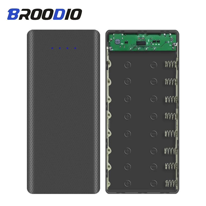 

8*18650 Power Bank Case Dual USB 5V Mobile Phone Charger DIY Shell Type-C Battery Storage holder Charging Box For Xiaomi
