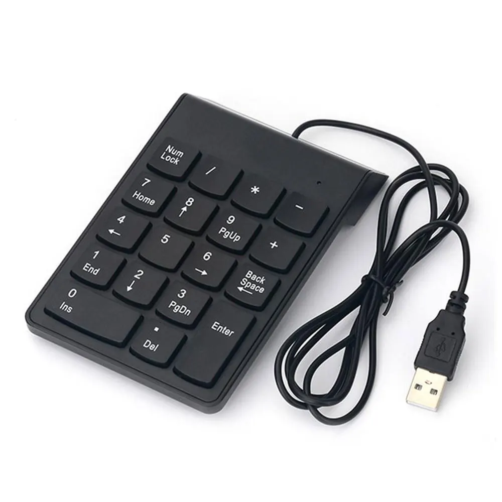 Проводная клавиатура для ноутбука USB One-Ручная клавиатура компьютер прочный цифровой клавиатура планшет