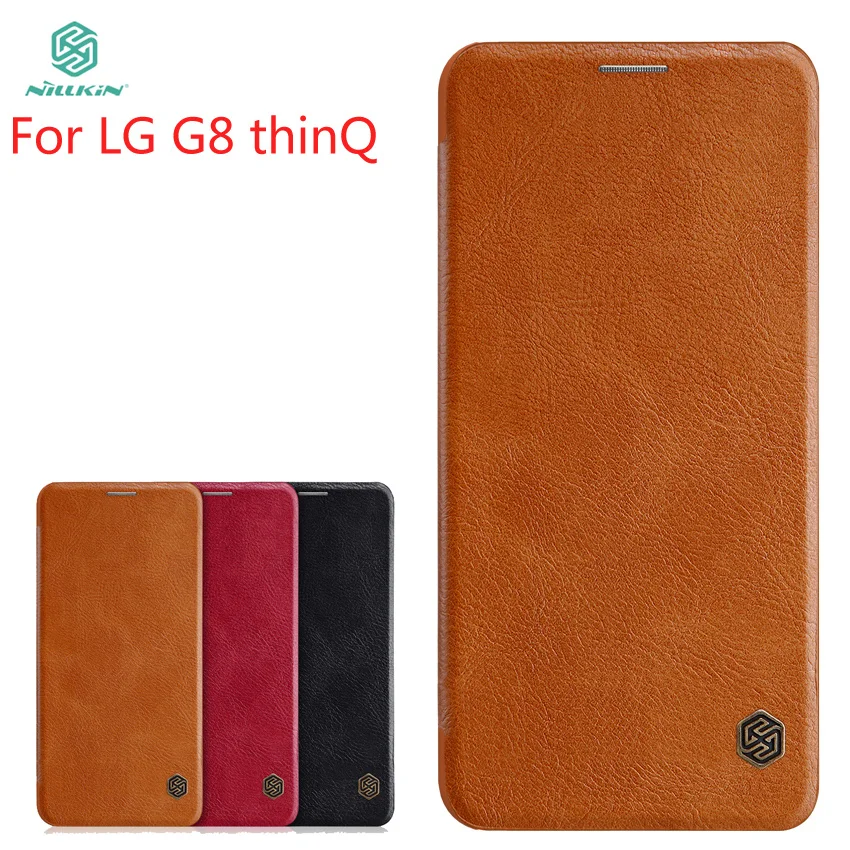 

For LG G8 ThinQ Case Cover NILLKIN PU Leather Flip Case For LG G8 ThinQ Cover High Quality Flip Phone Case For LG G8 ThinQ