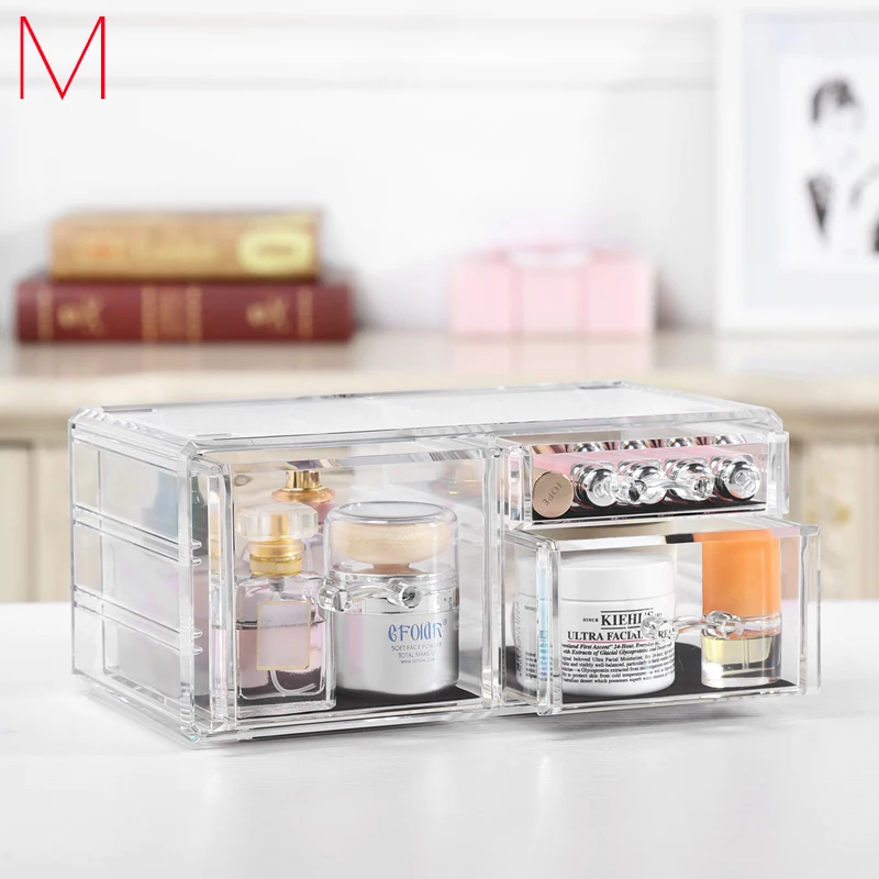 

M Cosmetics Drawer Big Size Cosmetics Organizer Acrylic Makeup Storage Box Jewelry Storage Case Beads Container Lipsticks C198