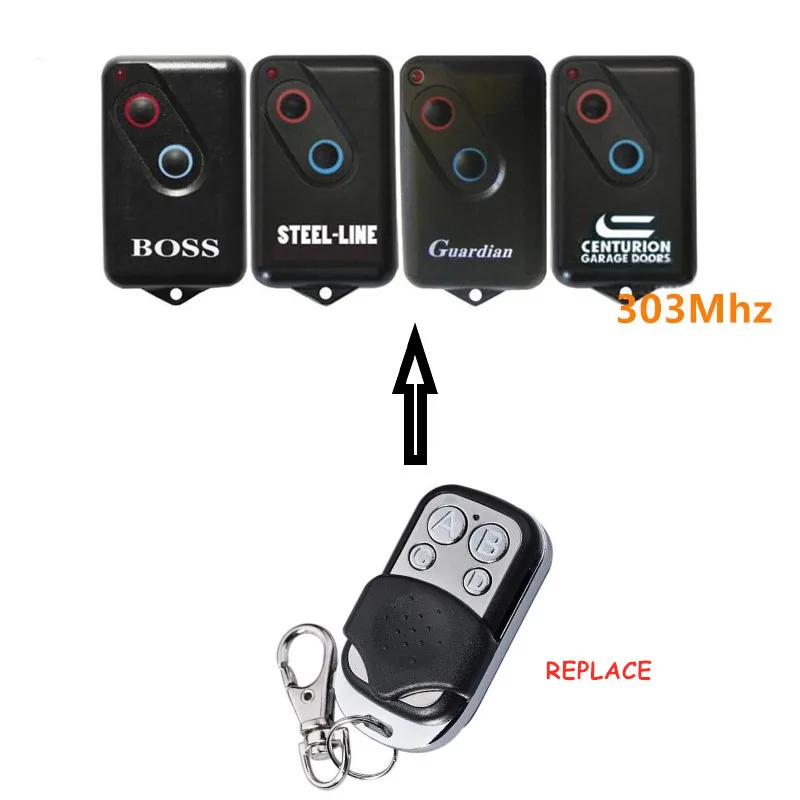 

2pcs for Boss/ Guardian /Steel Line/Centurion Garage Remote Control 2211L BHT4/BOL4/BOL6/BRD1 Replacement 303Mhz