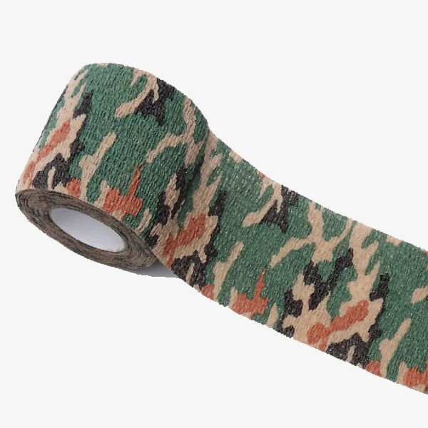 Outdoor Camouflage Bandage Infusion Bandage Wrapping Medical Tape Self-sticking Elastoplast 2.5-15CM Width 4.5M Length Non-woven - Цвет: MC05