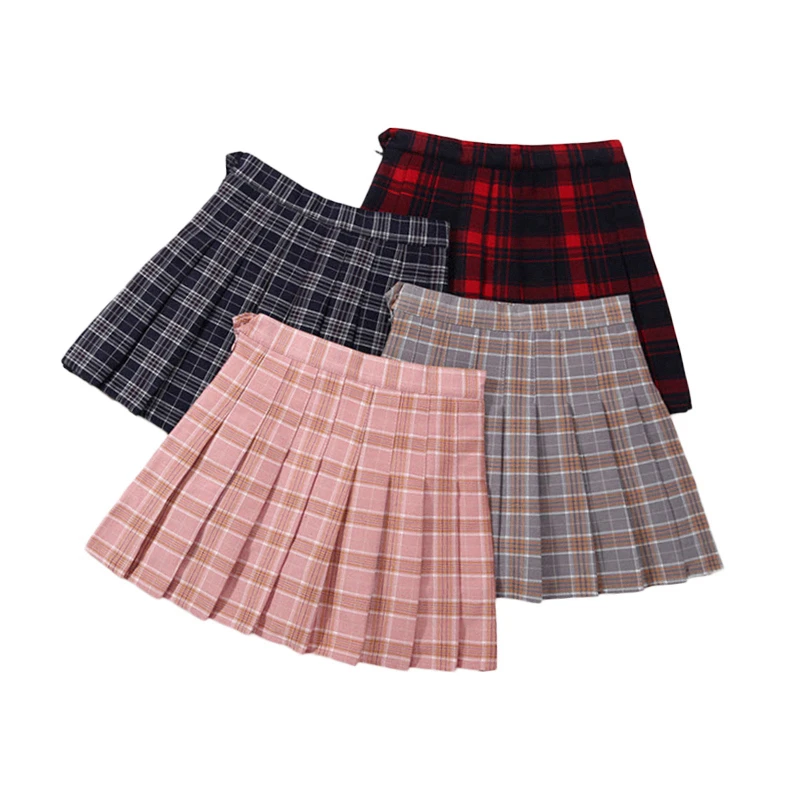 Tag 160 = 11-12 Years Little and Big Girls Blue Girls Plaid Pleated School Uniform Skort Skirt for Kids Toddlers