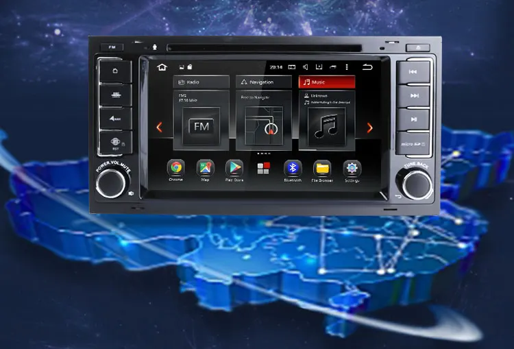 Cheap CarExc Android 9.0 OS Octa Core For Volkswagen Touareg VW T5 Car Radio With GPS DVD WiFi Bluetooth USB SD Multimedia Navigation 1