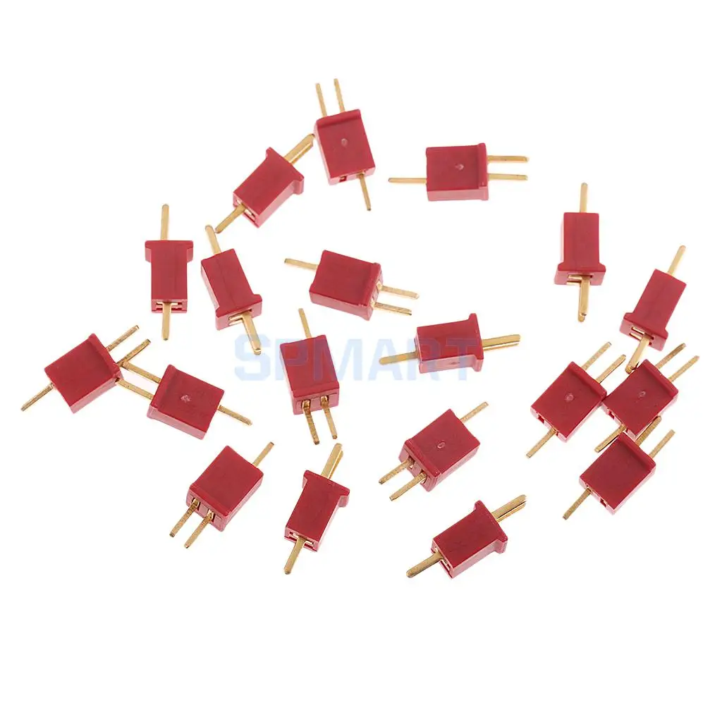20pcs Ultra Mini T Plug Deans Connectors Micro Deans Plug Deans Connectors for RC LiPo NiMh Battery ESC Motor
