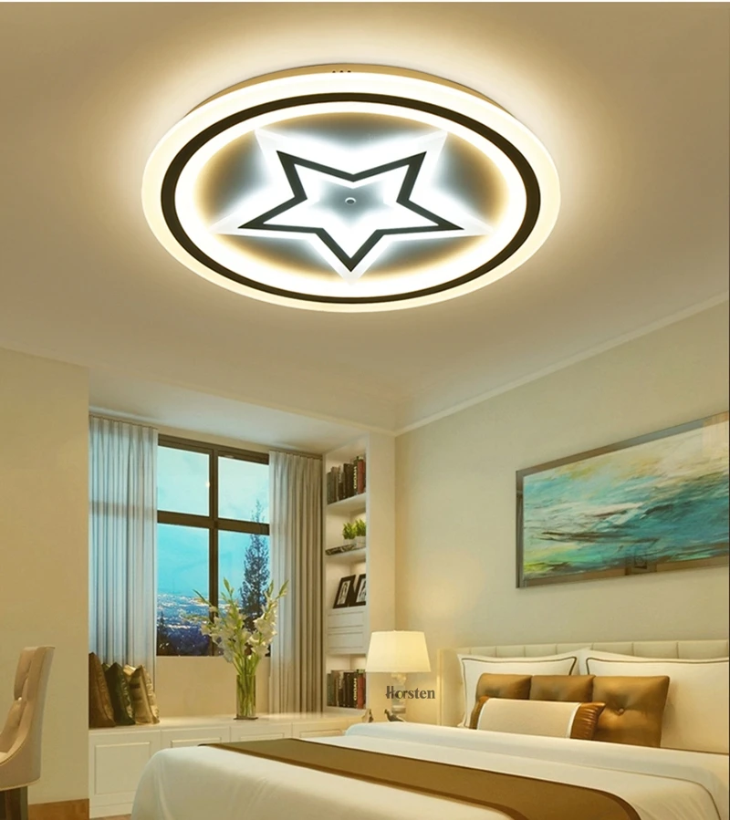 Modern Acrylic LED Ceiling Lights For Living Room Bedroom 50cm 60cm 80cm Simple Star Design Ceiling Lamp With Remote Control 220V (15)