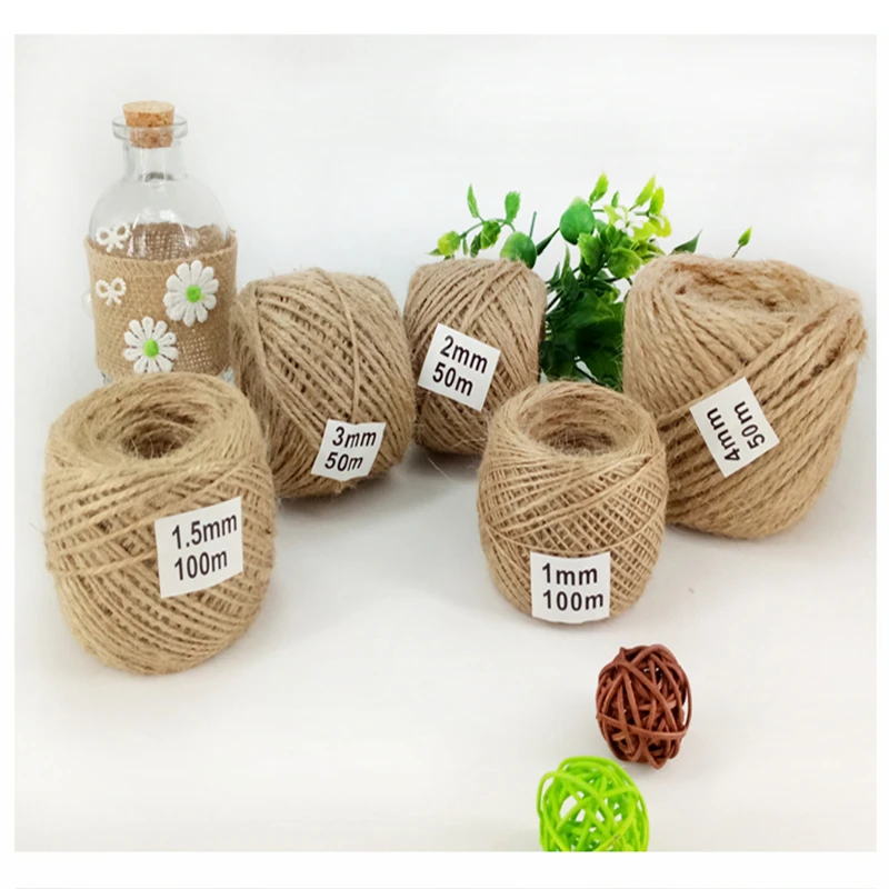 

100% Linen Braided DIY Decorative Cords Home textile 1/1.5/3/4/4.5/5/6.5/8/10/12/14mm hemp rope Multipurpose decoration artwork