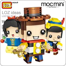 LOZ Mini Blocks Figure Cartoon Squirrel Mermaid Bear Princess Robot Cowboy Elephant Building Blocks Bricks Assembly