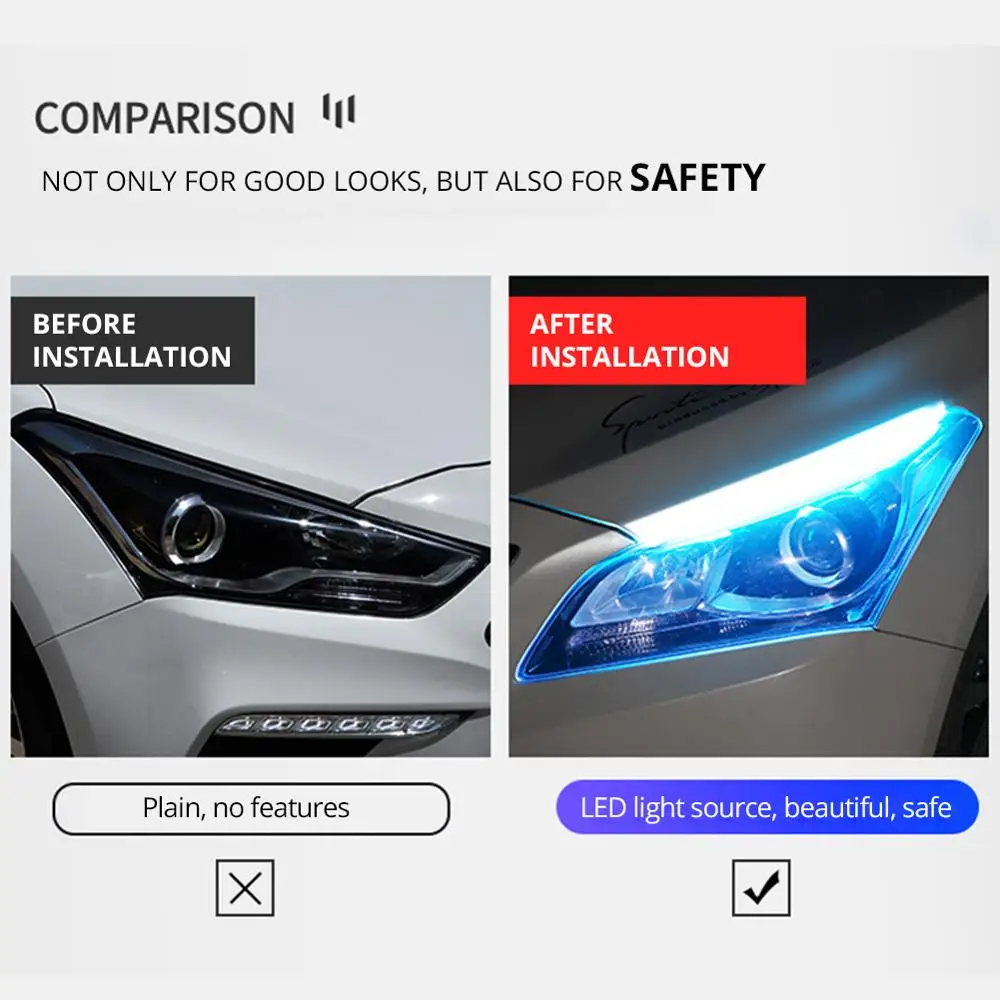 YzzYzz 2 шт. ультратонкие лампы указателя поворота для авто автомобилей DRL